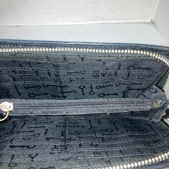 FOSSIL Black Zip Clutch Organizer Maddox Wallet - Picture 5 of 7